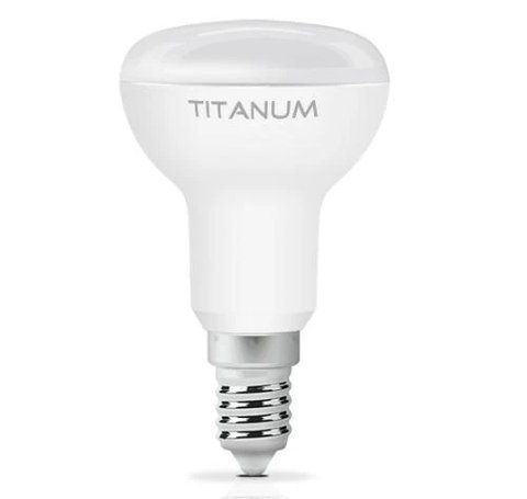Лампа світлодіодна E14, 6 Вт, 3000K, R50, Titanum, 510 Лм, 220V (TLR5006143) 272372 фото