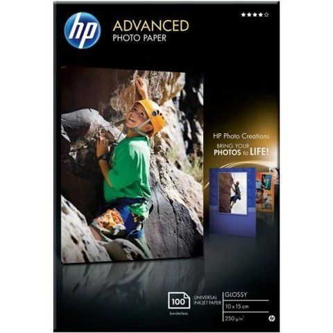 Фотопапір HP, глянсовий, A6 (10x15), 250 г/м&sup2;, 100 арк (Q8692A) 205880 фото