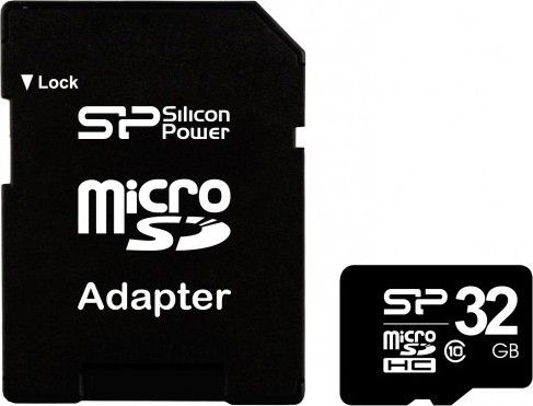 Карта пам'яті microSDHC, 32Gb, Class10, Silicon Power, SD адаптер (SP032GBSTH010V10SP) 60903 фото