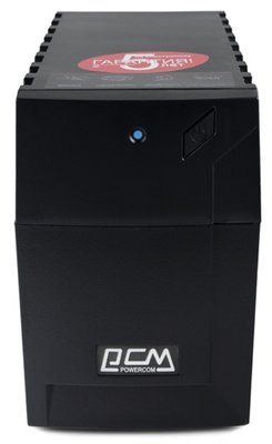 Джерело безперебійного живлення PowerCom RPT-600AP Black, 600 ВА, 360 Вт, линейно-интерактивный, AVR, 3 розетки (IEC), батарея 12В/7Аг x 1 шт 127576 фото