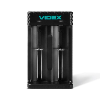 Зарядний пристрій Videx L201, Black, 2 x Li-ion/IMR (1000 mAh, 4.2V), microUSB (5V/2A), LED індикатор, 2 незалежні канали (VCH-L201) 273068 фото