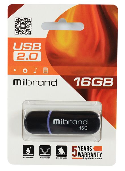 USB Flash Drive 16Gb Mibrand Panther Black (MI2.0/PA16P2B) 222003 фото