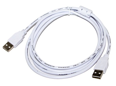 Кабель USB - USB 1.8 м Atcom White, AM/AM (16614) 133115 фото