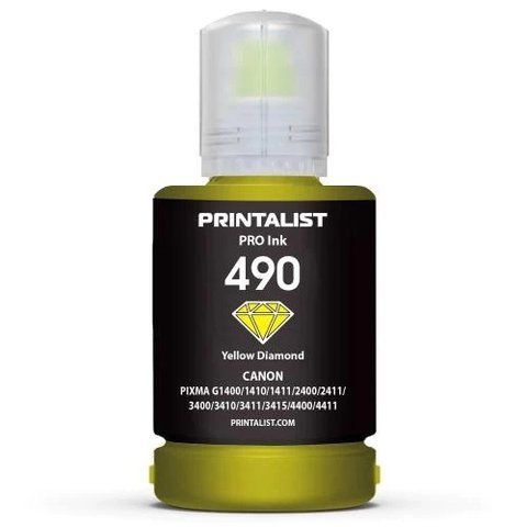 Чорнило Printalist 490 для Canon, Yellow, 140 мл, водорозчинне (PL490Y) 262264 фото