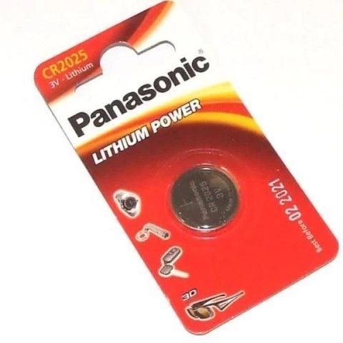 Батарейка CR2025, литиевая, Panasonic, 1 шт, Blister (CR-2025EL/1B) 165320 фото
