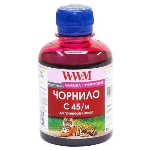 Чорнило WWM Canon CL-441/446/94, CLI-451M, Magenta, 200 мл, водорозчинне (C45/M) 100251 фото