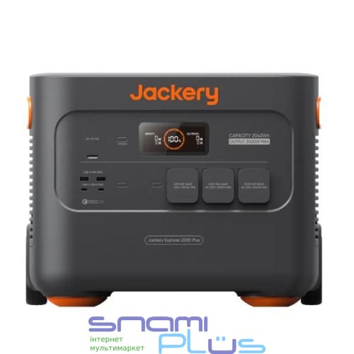 Зарядна станція Jackery Explorer 2000 Plus, Black, 3000 Вт / 2042 Вт/г, 2xUSB (18 Вт), 2xType-C (100 Вт), 3x220V, LiFePO4 289811 фото