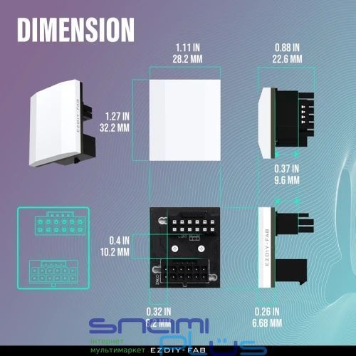 Адаптер EZDIY-FAB 12VHPWR 180&deg;, White, STD (EZDPI189-26) 324678 фото