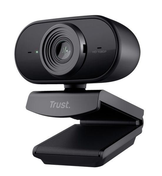 Веб-камера Trust Tolar, Black, 1920x1080/30 fps, USB, вбудований мікрофон, фіксований фокус, автоматичний баланс білого, 1.5 м (24438) 277858 фото