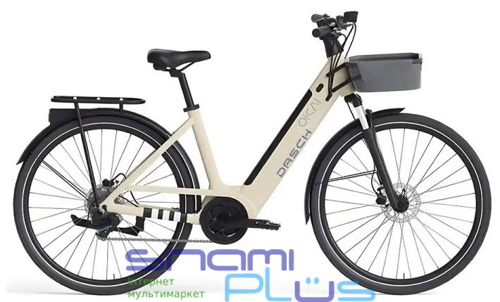Електровелосипед OKAI EB10 28' Beige, рама: алюміній, батарея: літієва, 14.4Ач, колеса: 28', двигун: 250W, 25 км/год, запас ходу до 100км, навантаження: до 150 кг 284861 фото