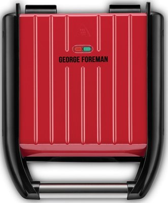 Електрогриль Russell Hobbs George Foreman 25030-56, Red, 1200W, антипригарне покриття, поверхні для готування 23.8х17 см, піддон для жиру 260440 фото