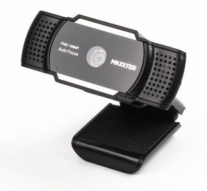 Веб-камера Maxxter WC-FHD-AF-01 Black, 1.3 Mpx, 1920x1080, Auto-Focus, USB 2.0, вбудований мікрофон, (WC-FHD-AF-01) 218402 фото