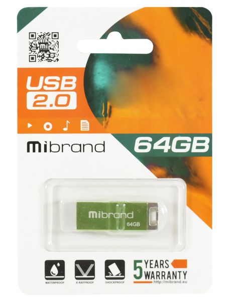 USB Flash Drive 64Gb Mibrand Chameleon Light Green (MI2.0/CH64U6LG) 222560 фото