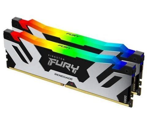 Память 48Gb x 2 (96Gb Kit) DDR5, 6000 MHz, Kingston Fury Renegade RGB, Black/Sl (KF560C32RSAK2-96) 275809 фото