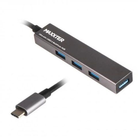 Хаб USB Maxxter HU3С-4P-02, Grey 218751 фото