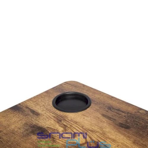 Компьютерный стол приставной OfficePro ODM366B, Dark Wood/Black 306691 фото
