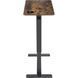 Компьютерный стол приставной OfficePro ODM366B, Dark Wood/Black 306691 фото 4