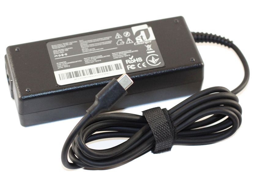 Блок питания 1stCharger для ноутбуков универсальный 90W TYPE C силовой кабель Retail BOX (AC1STUNIVERSAL90TYPEC) 220508 фото