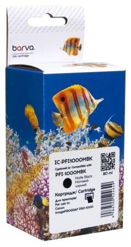 Картридж Canon PFI-1000MBk, Matte Black, 80 мл, Barva (IC-PFI1000MBK) 314509 фото
