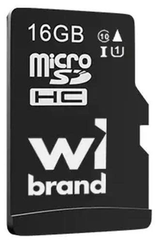 Карта пам'яті microSDHC, 16Gb, Wibrand, без адаптера (WICDHU1/16GB) 286565 фото