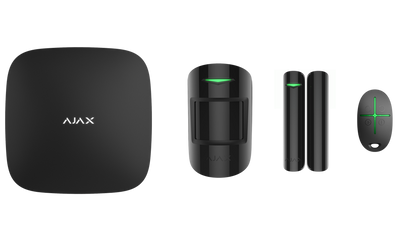 Комплект охоронної системи Ajax StarterKit Plus, Black, GSM 3G/Ethernet/WiFi, централь Hub Plus, бездротовий датчик руху, бездротовий датчик відкриття дверей, брелок управління (000012254) 198491 фото