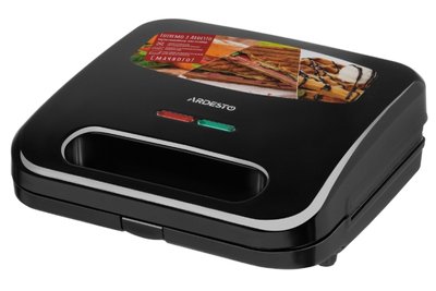 Мультимейкер Ardesto SM-H300B, Black, 700 Вт, 3 пластини: сендвіч, вафельна, гриль, антипригарне покриття 258544 фото