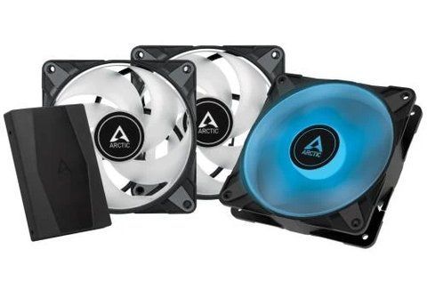 Вентилятор 120 мм, Arctic P12 PWM PST RGB, Black, 3 шт (ACFAN00229A) 251035 фото