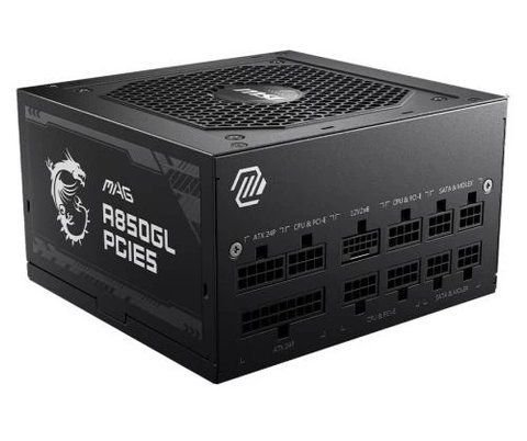 Блок живлення 850 Вт, MSI MAG A850GL PCIE5, Black 271920 фото