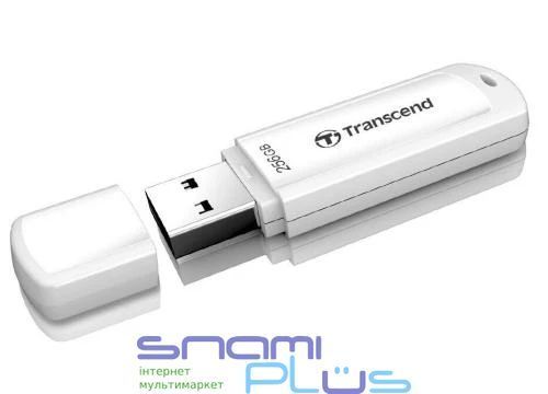 Флеш накопичувач USB 256Gb Transcend JetFlash 730, White, USB 3.1 Gen 1 (TS256GJF730) 273001 фото