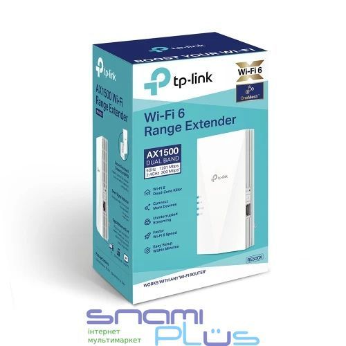 Wi-Fi повторитель TP-Link RE500X, 1500Mbps, Wi-Fi 6 241463 фото