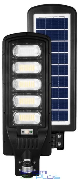 Вуличний LED ліхтар Gemix GE-250, автономний, 250 Вт, 6000K, датчик руху, акумулятор LiFePO4 (3.2V / 24Ah), сонячна панель (16 Вт, 4.5V), IP65, пульт ДК 289000 фото