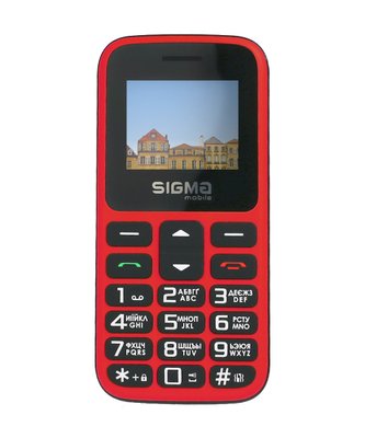 Мобільний телефон Sigma mobile Comfort 50 HIT2020, Red, 'бабусефон', 2 Mini-SIM + Micro-SIM, дисплей 1.77' кольоровий (128x160), моноблок, SC6531E, підтримка MicroSD (до 32 ГБ), FM-радіо, ліхтарик, BT, Cam 0.3Mp, 1450 mAh 232099 фото