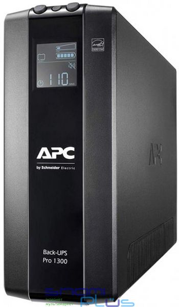 Источник бесперебойного питания APC Back-UPS Pro 1300VA, Black, 780 Вт, 8xC13, USB, защита RJ45/RJ11, 100x250x382 мм, 10.2 кг (BR1300MI) 243367 фото