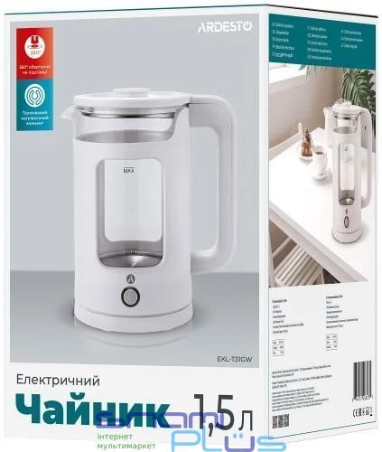 Електрочайник Ardesto EKL-T31GW 281587 фото