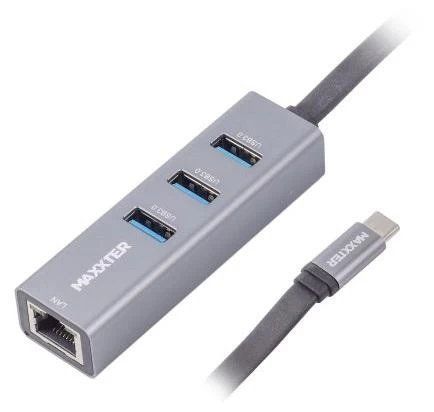 Хаб USB Maxxter NECH-3P-02, Grey (NECH-3P-02) 220983 фото