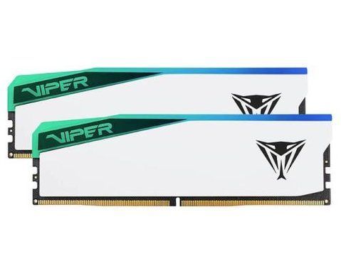 Пам'ять 16Gb x 2 (32Gb Kit) DDR5, 6200 MHz, Patriot Viper Elite 5 RGB, White (PVER532G62C42KW) 278801 фото