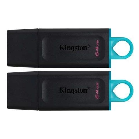 Флеш накопитель USB 64Gb Kingston DataTraveler Exodia, Black/Teal, USB 3.2 Gen 1, 2 шт (DTX/64GB-2P) 240160 фото