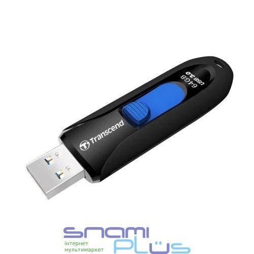Флеш накопичувач USB 64Gb Transcend JetFlash 790, Black, USB 3.1 Gen 1 (TS64GJF790K) 180192 фото