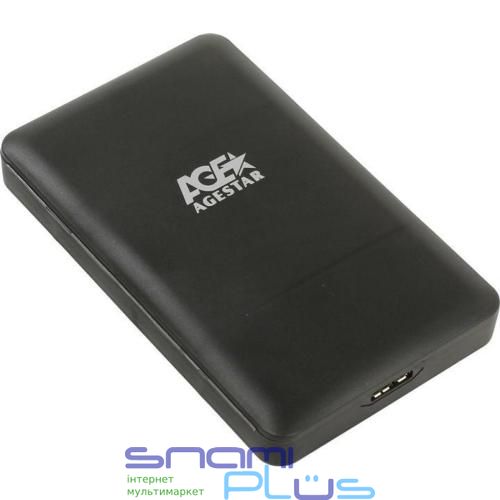 Кишеня зовнішня 2.5' AgeStar 3UBCP3, Black, USB 3.0, 1xSATA HDD/SSD, живлення по USB 207537 фото