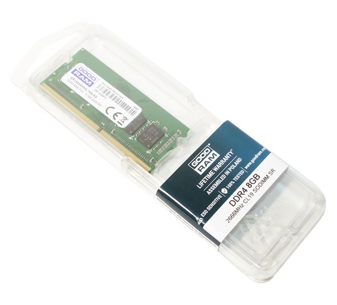 Память SO-DIMM, DDR4, 8Gb, 2666 MHz, Goodram, 1.2V (GR2666S464L19S/8G) 166466 фото