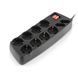 Фильтр сетевой REAL-EL RS-10 Protect, 10 розеток, 3 м, Black (EL122300039) 304937 фото 1