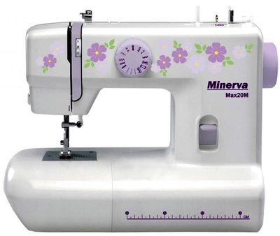 Швейна машинка Minerva Max20M, електромеханічна, кількість швейних операцій 15, лапки для шиття/універсальна/блискавки/гудзиків/петлі 213596 фото