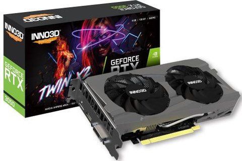 Видеокарта GeForce RTX 3050, Inno3D, TWIN X2, 8Gb GDDR6 (N30502-08D6-1711VA41) 279593 фото