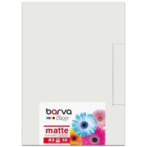 Фотопапір Barva, матовий, A3, 180 г/м&sup2;, 50 арк, серія "Original" (IP-A180-107) 48101 фото
