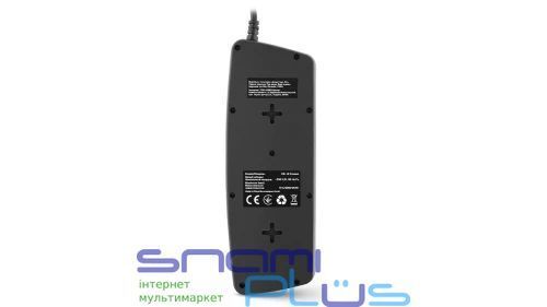 Фильтр сетевой REAL-EL RS-10 Protect, 10 розеток, 5 м, Black (EL122300040) 304938 фото