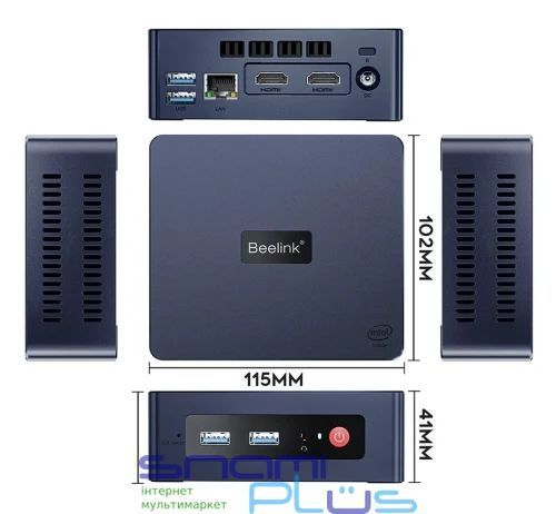 Неттоп Beelink MINI S13, Navy Blue, N150, 16Gb, 1Tb, Win11P 320969 фото