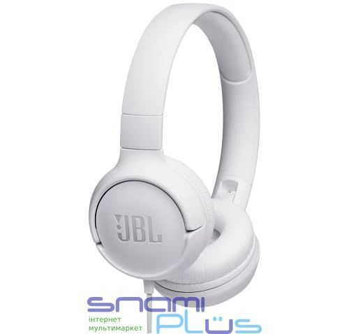 Навушники JBL Tune 500, White, 3.5 мм, мікрофон (JBLT500WHT) 179417 фото