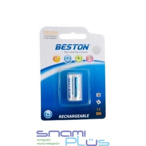 Акумулятор CR-123, Beston, 1 шт, Blister (CR123A) 600 mAh (AAB1844) 173518 фото