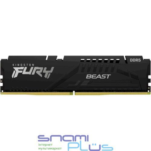Пам'ять 32Gb x 2 (64Gb Kit) DDR5, 5600 MHz, Kingston Fury Beast, Black (KF556C40BB2K2-64) 311862 фото
