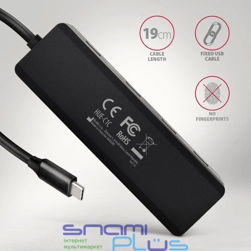 Хаб USB Axagon HUE-C1C, Black 319450 фото
